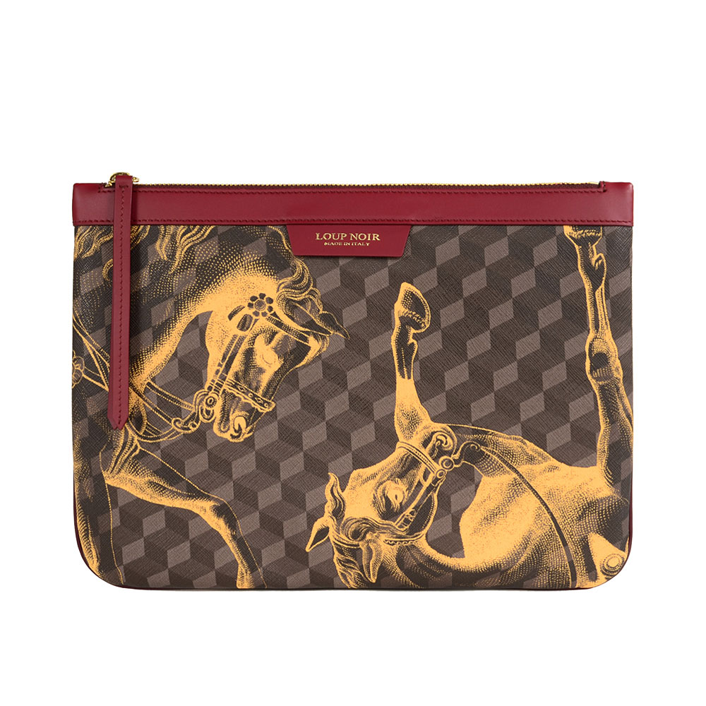 XL POUCH Cheval - Loup Noir